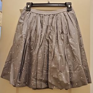 NEW Uniqlo a-line polka dot skirt gray - Sz S/M